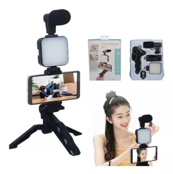 Kit Para Streaming Vlogs Mini Trípode Lu
